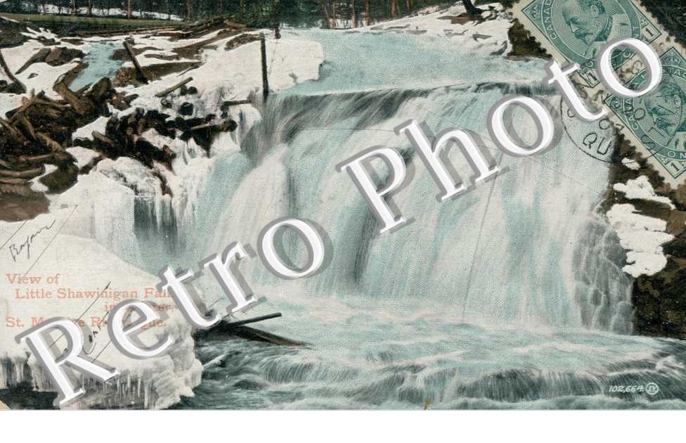 View of Little Shawinigan Falls in Winter