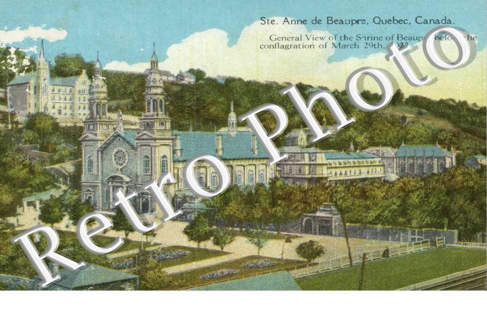 General view of the shrine of Beaupre before the conflagration of march 1922