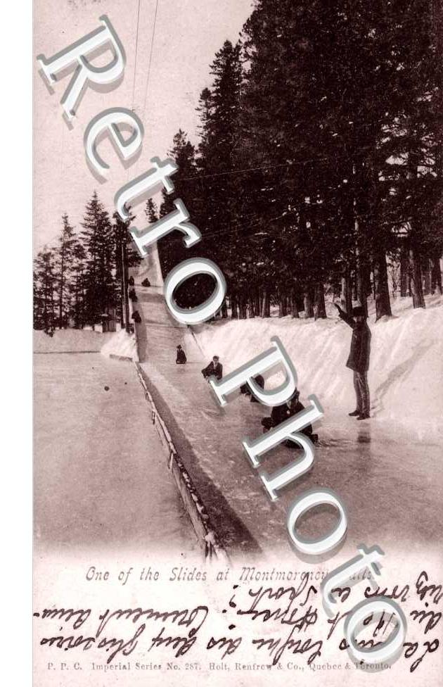 One of the Slides at the Montmorency Falls