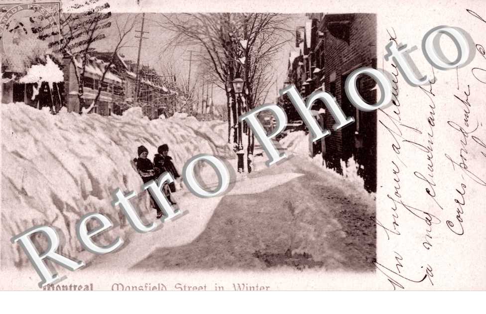 Mansfield street in winter