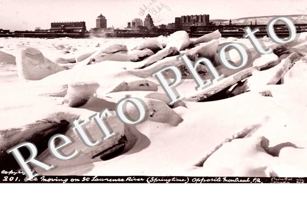 Ice Moving on St Laurence river (springtime)