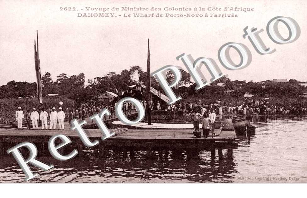 Dahomey - Voyage du Ministre des Colonies a la Côte d&#039;Afrique, le Wharf de Porto-Novo a l&#039;arrivée
