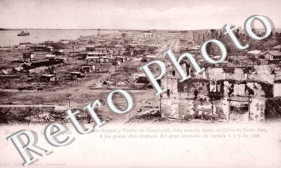 Rio Guayas y Puerto despues del gran incendio de Octobre 5 y 6 de 1896
