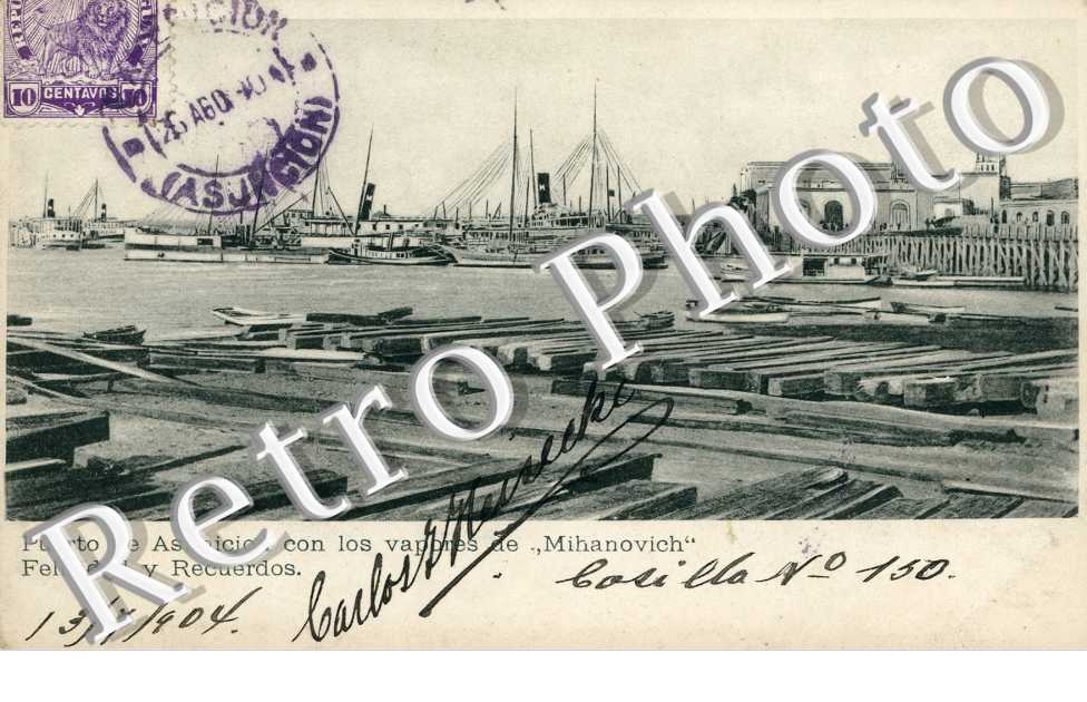 Puerto de Asunicion con los vappres de "Mihanovich"