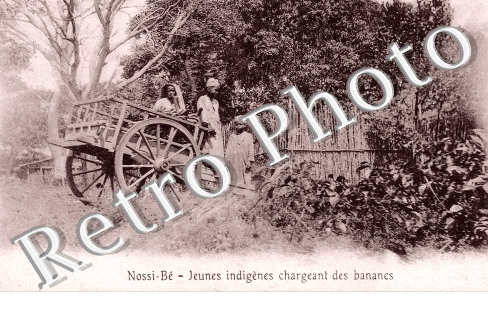 Jeunes indigenes chargeant des bananes