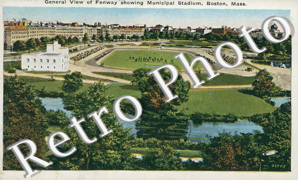 General view of Fenway showing Municipal Stadium