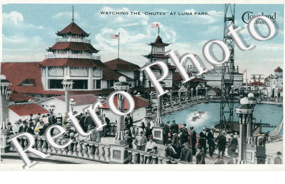 Watching the "Chutes" at Luna Park