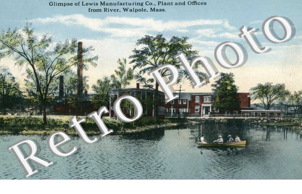 Glimpse of Lewis Manufacturing Co. Plant and Offices from River