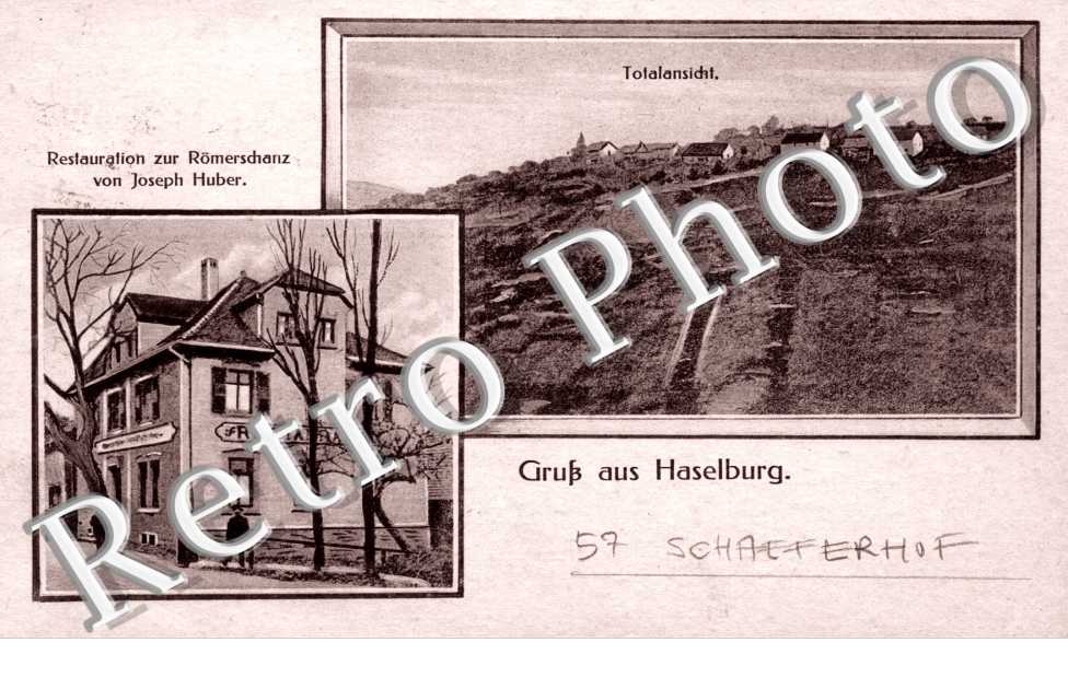Gruss aus Haselburg  Restauration zur Romerschanz von Joseph Huber