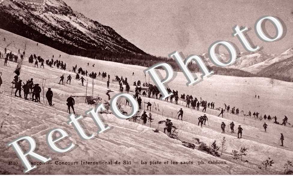 Concours international de Ski La piste et les sauts.