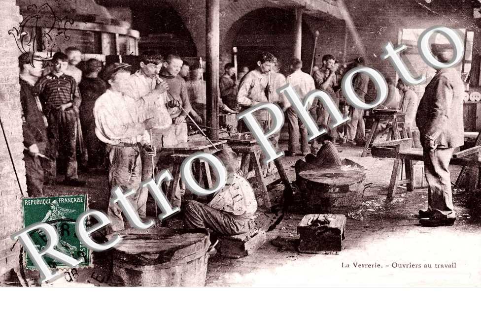 la verrerie Ouvriers au travail