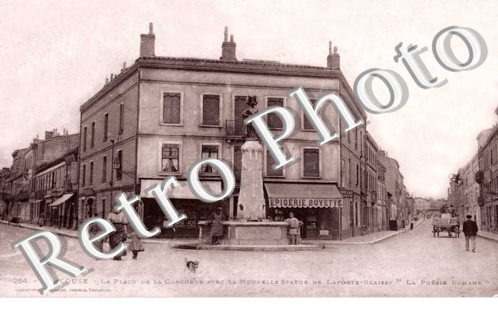 la Place de la Concorde avec la nouvelle statue de Laporte-Blaisey La Poesie Romane