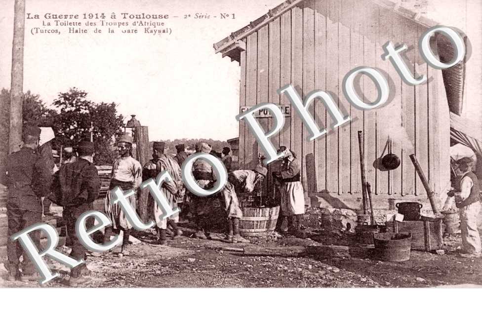 Guerre de 1914 - toilette des troupes d&#039;Afrique