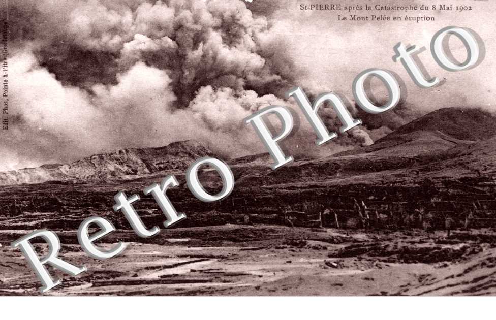 Le Mont pelee en eruption