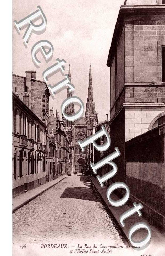 La rue du Commandant Arnault et Eglise saint Andre