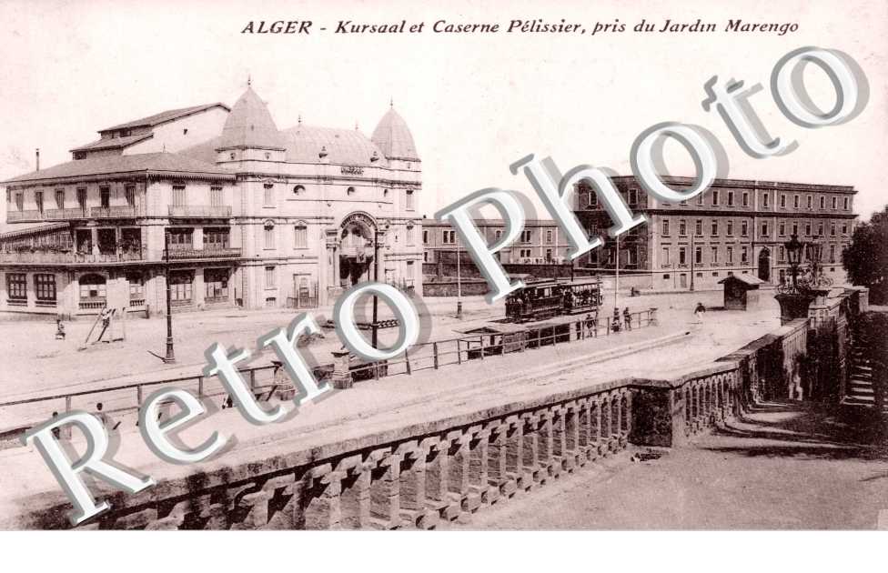 Kursaal et Caserne Pélissier, pris du Jardin Marengo