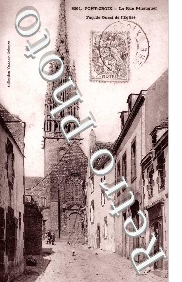la Rue du Penanguer, Facade Ouest de l&#039;Eglise