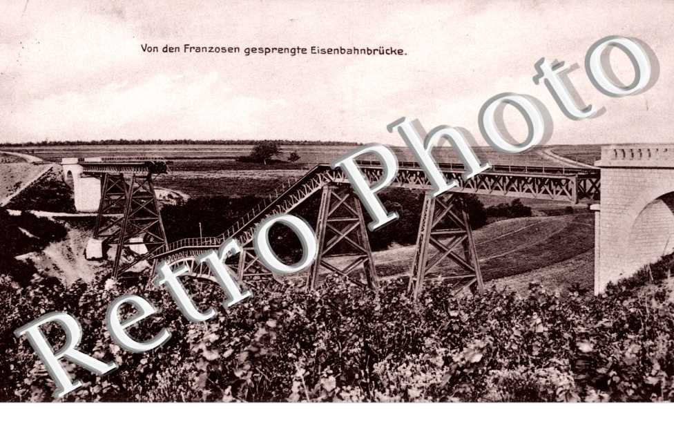 Von den Franzosen gesprengte Eisenbahnbrucke