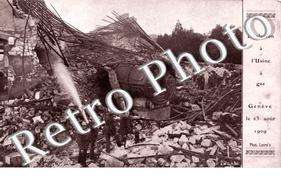 Explosion a l&#039;usine a gaz le 23 aout 1909