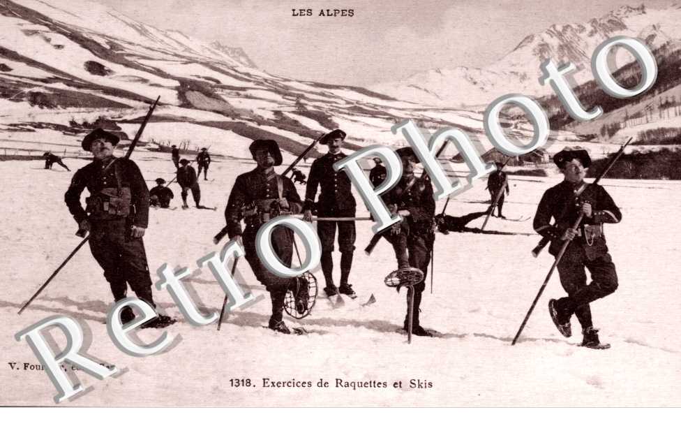 Les Alpes Exercices de raquettes et skis