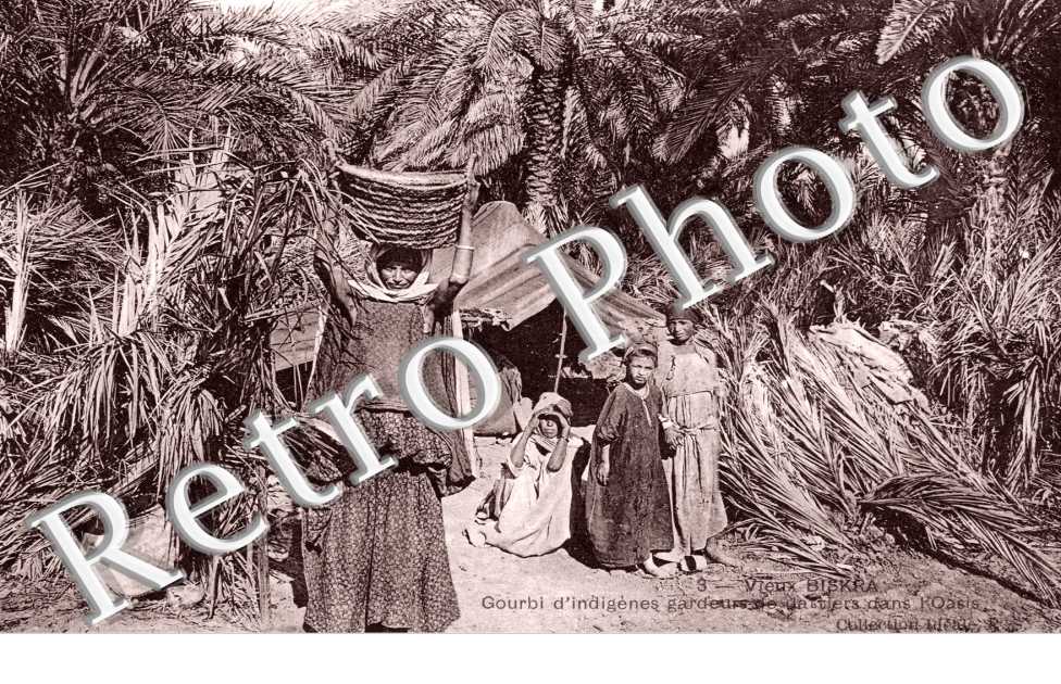 Gourbi d&#039;indigenes gardeurs de datiers