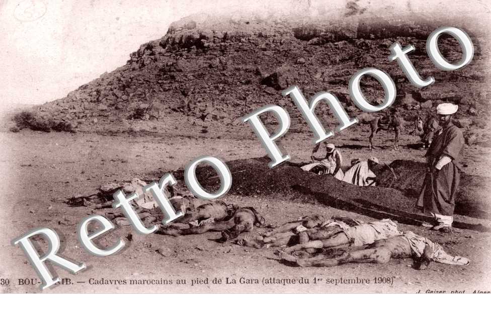 Cadavres marocains au pied de La Gara, attaque du 1er septembre 1908
