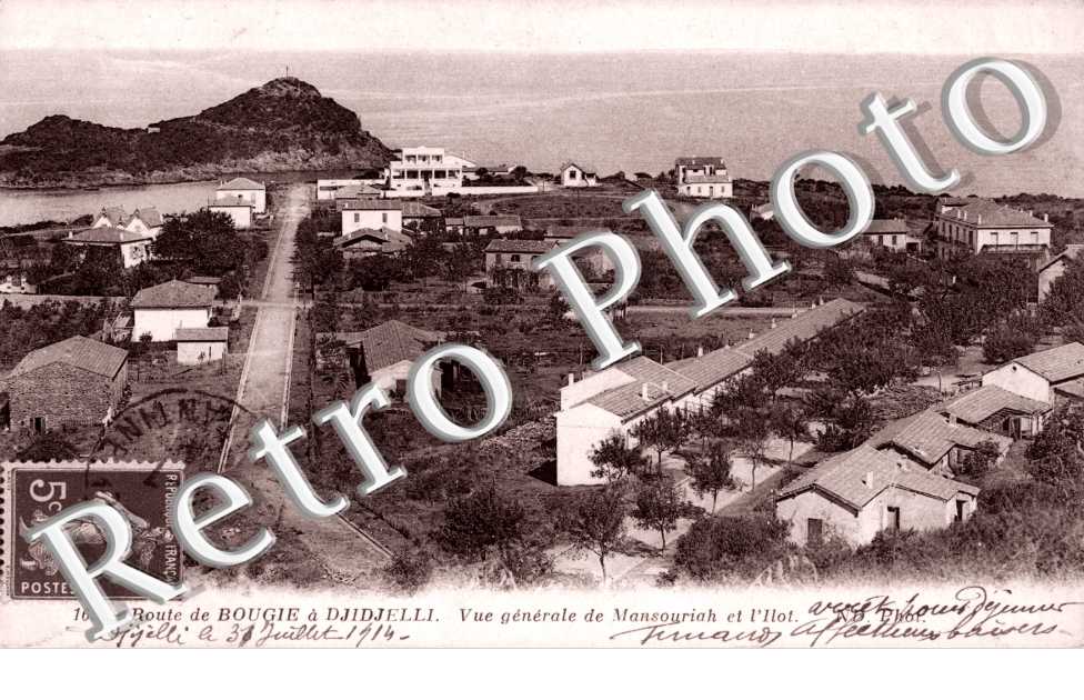 Route de Bougie a Djidjelli, Vue Generale de Mansouriah et l&#039;Ilot
