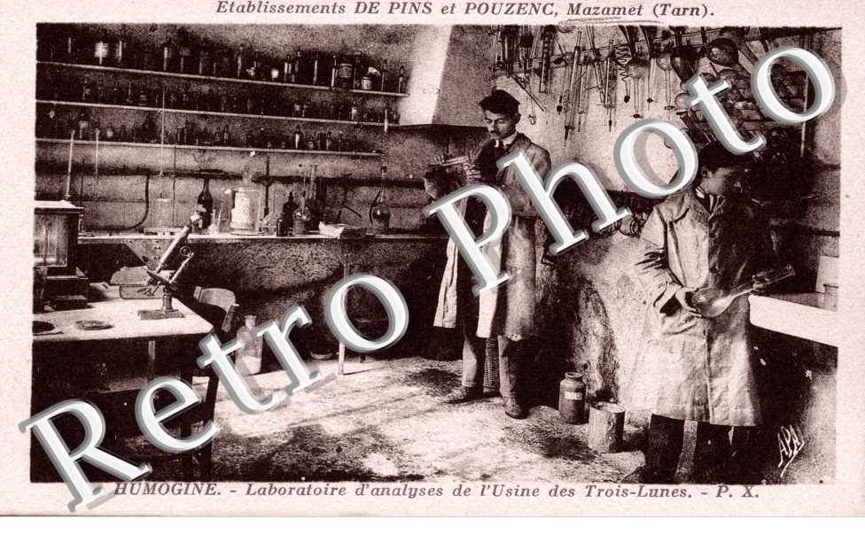 etablissements de Pins et Pouzenc Humogine Laboratoire d&#039;analyses de l&#039;usine des Trois-Lunes