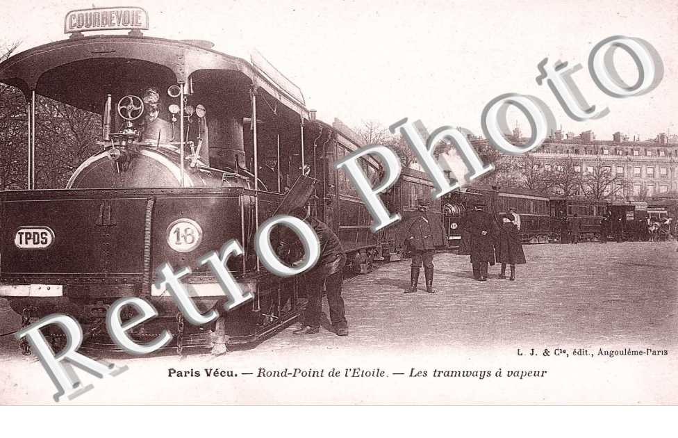 Rond Point de l&#039;etoile Les tramways a vapeur