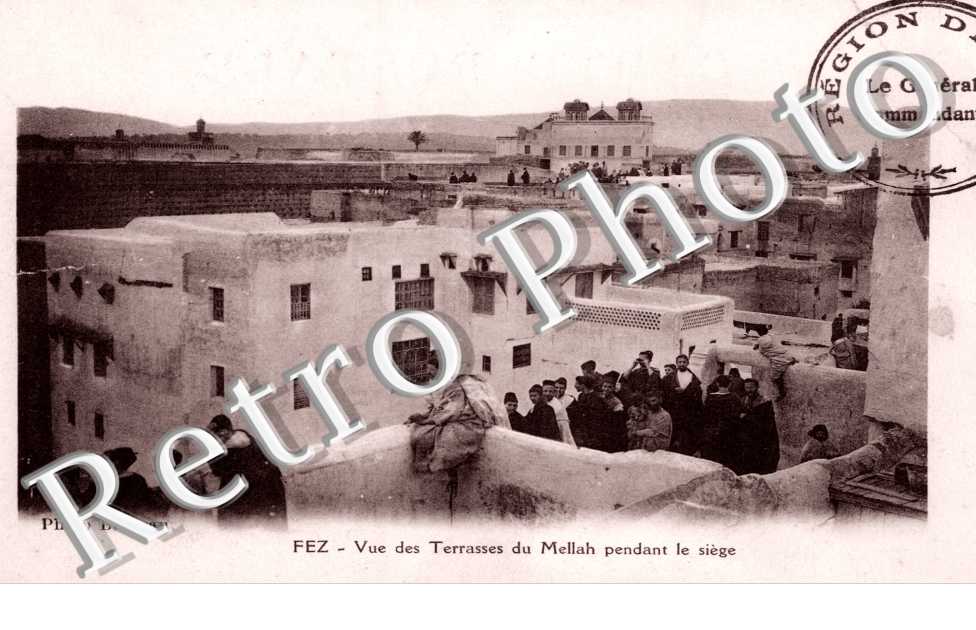 Vue des Terrasses du Mellah pendant le siege