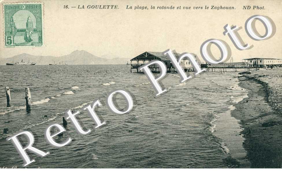 la plage, la rotonde et vue vers le Zaghouan