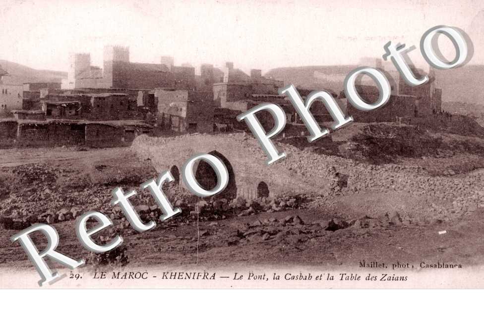 Le pont -- la casbah et la table des Zaians