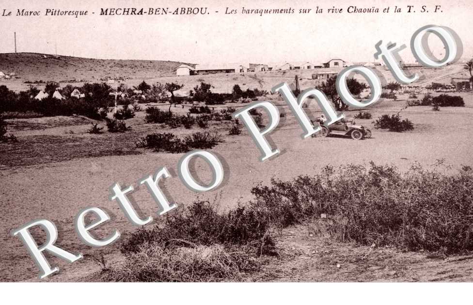 Les baraquements sur la rive Chaouia