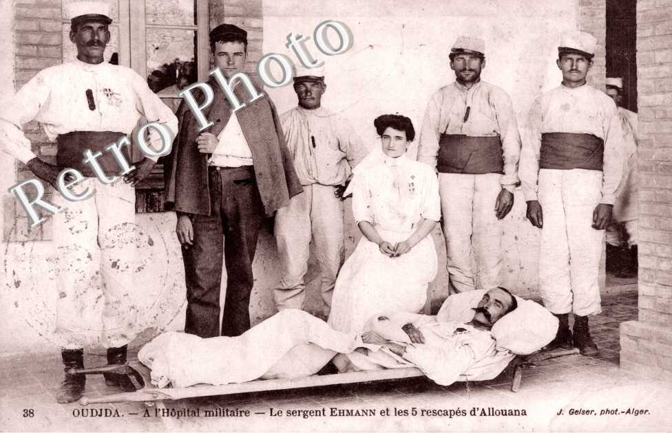 A l&#039;Hopital Militaire, Sergent Ehmann et les 5 rescapes d&#039;Allouana