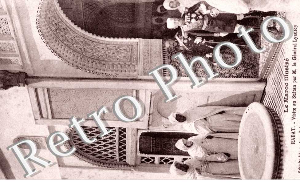 Visite du Sultan par le Général Lyautey