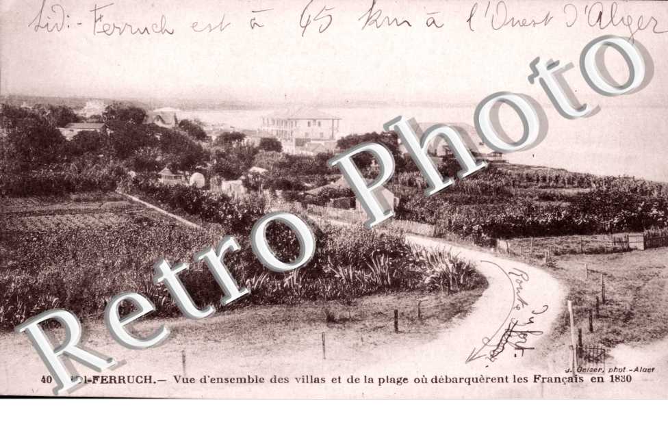 Vue d&#039;Ensemble des Villas et de la Plage ou debarquerent les Francais en 1830