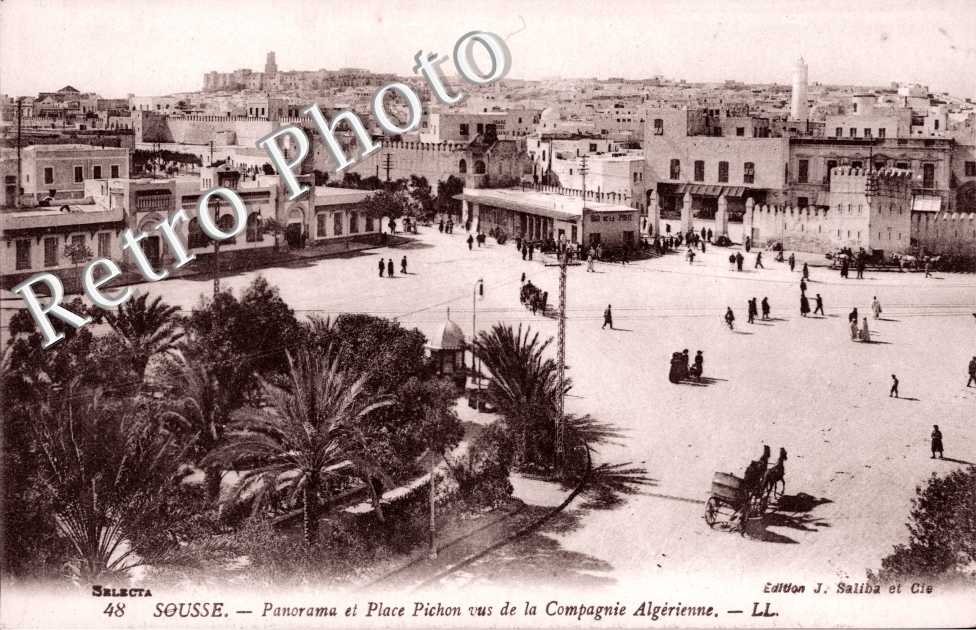 Panorama et Place Pichon vus de la Compagnie Algerienne