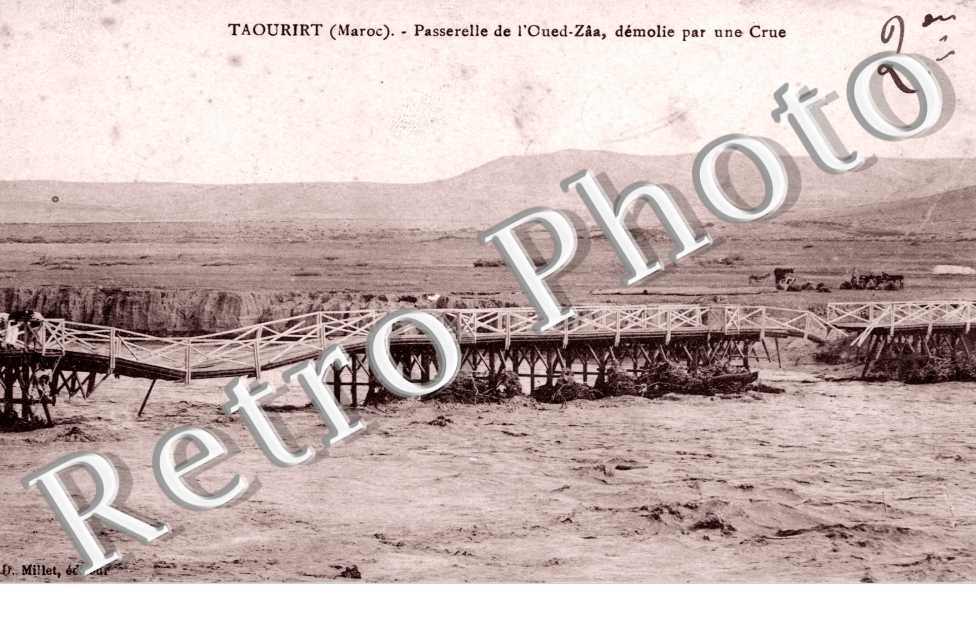 Passerelle de l&#039;Oued-Zaa demolie par une Crue