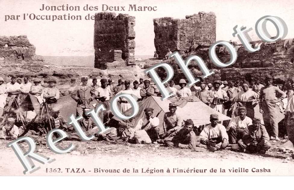 Jonction des Deux Maroc par l&#039;Occupation de Taza, Bivouac de la Legion a l&#039;Interieur de la Vieille Casba