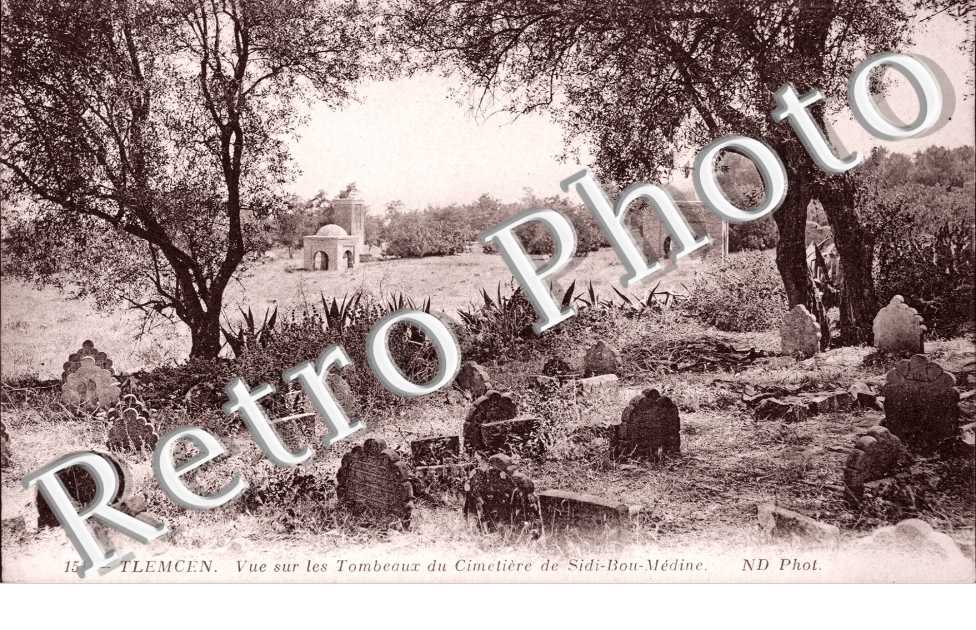 Vue sur les tombeaux du cimetiere de Sidi Bou Medine