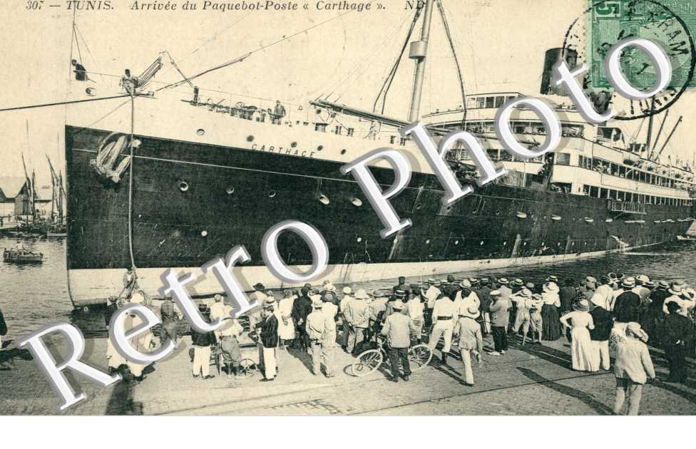 Arrivee du Paquebot-Poste "Carthage"