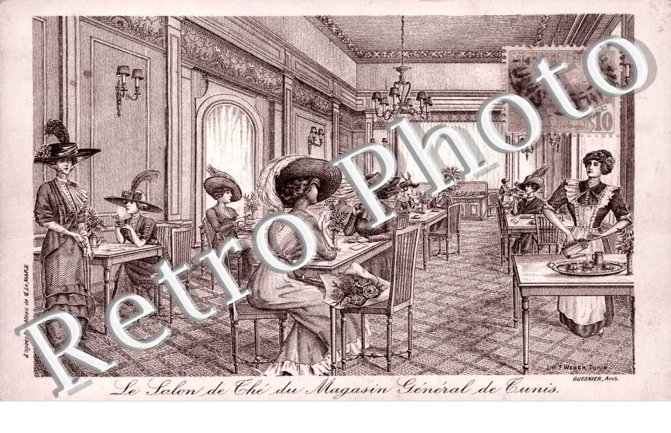 le salon de thé du Magasin Général de Tunis