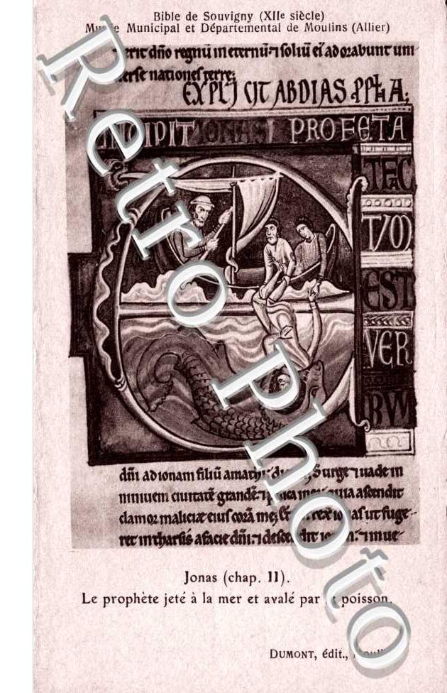 la Bible - musee de Moulins - Jonas (chap. II) Le prophete jete a la mer