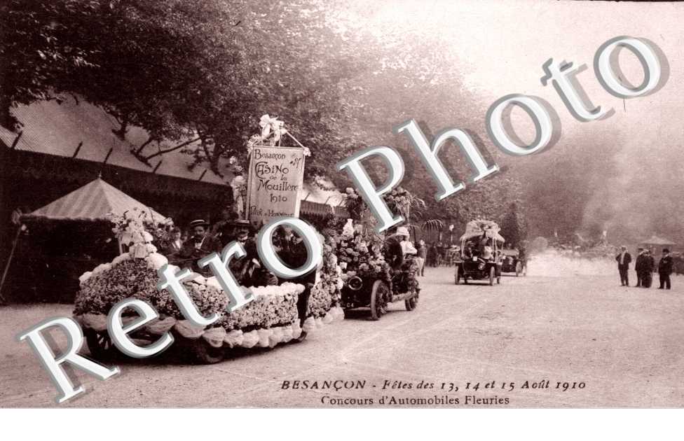 Fetes des 13, 14 et 15 Aout 1910 Concours d'automobiles Fleuries