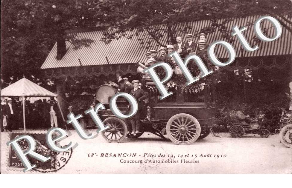Fetes des 13, 14 et 15 Aout 1910 Concours d'automobiles Fleuries