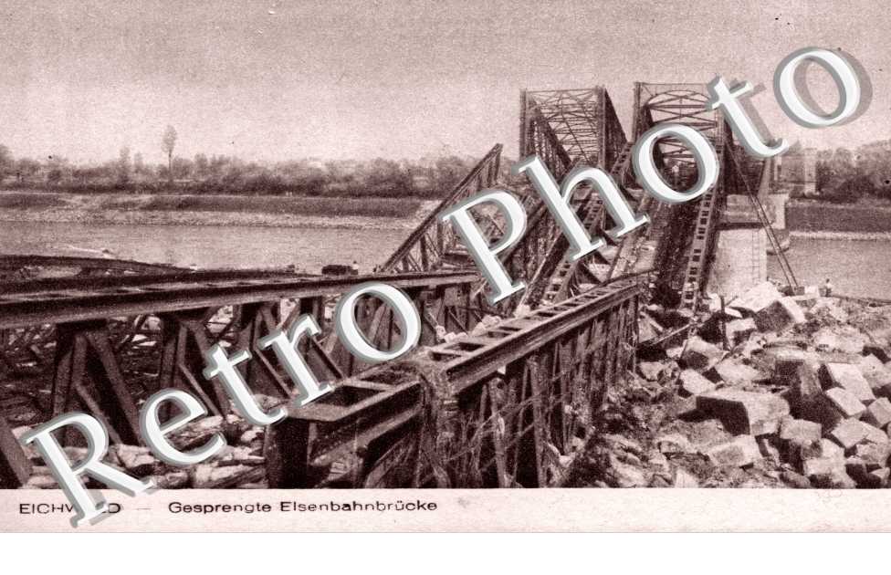 Eichwald - Gesprengte Elsenbahnbrucke