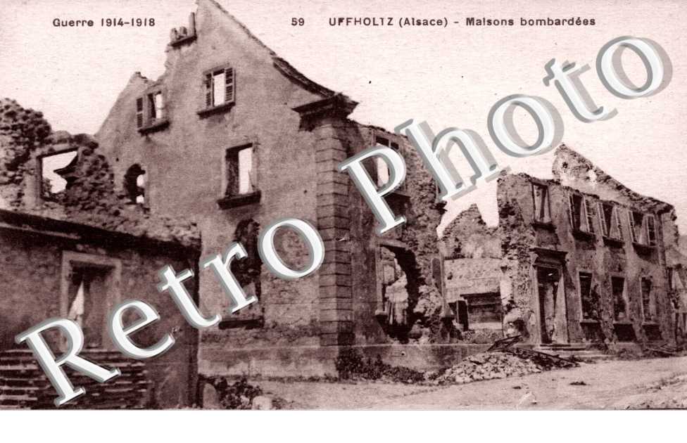 Maisons bombardees - guerre 1914 - 1918