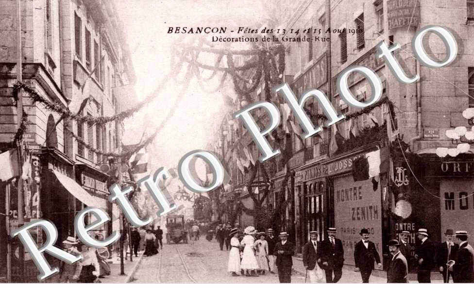 fetes des 13.14 et 15 aout 1910 decorations de la Grande Rue