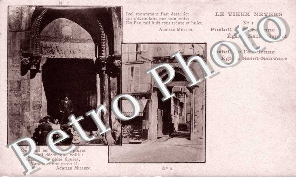 Portail de l'ancienne eglise Saint Genest - Portail de l'ancienne eglise Saint Sauver - poeme d'Achille Millien