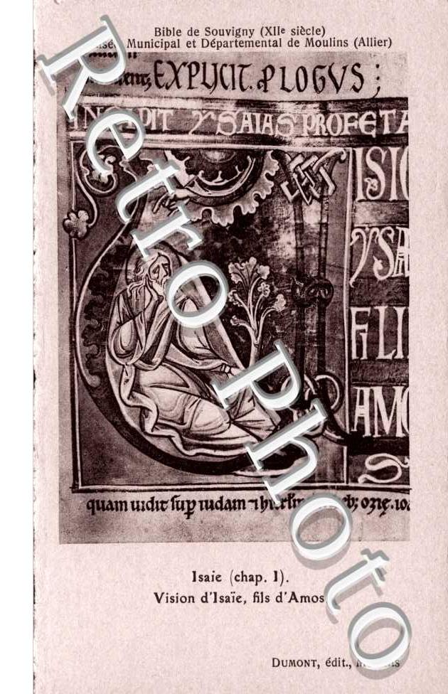 Bible de Souvigny Isaie  Vision d&#039;Isaie, fils d&#039;Amos
